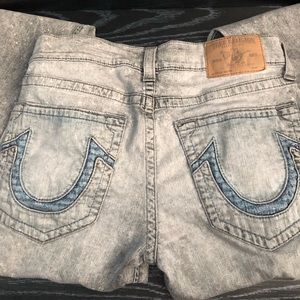 True Religion Moto Skinny Run Stitch Jeans